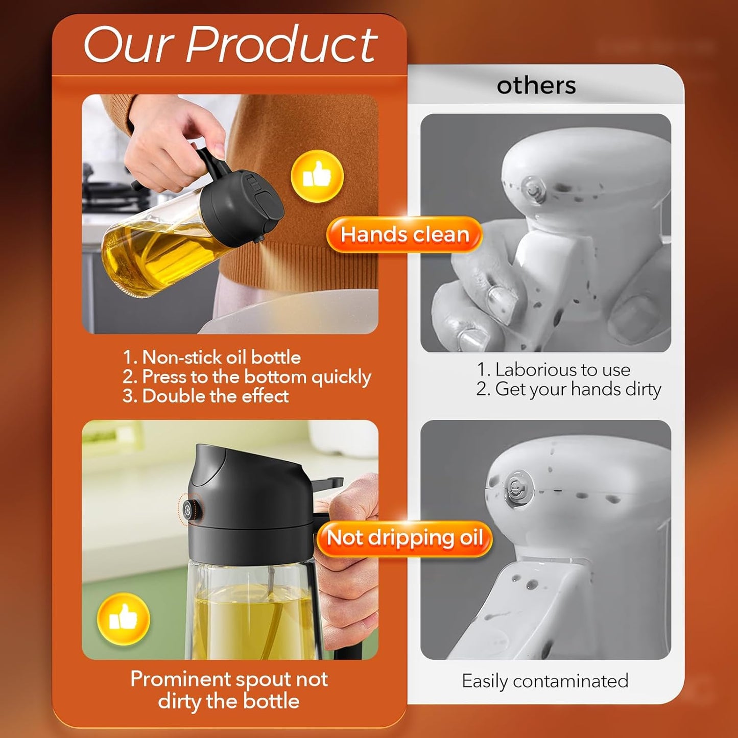 2-in-1 Oil Sprayer & Dispenser
