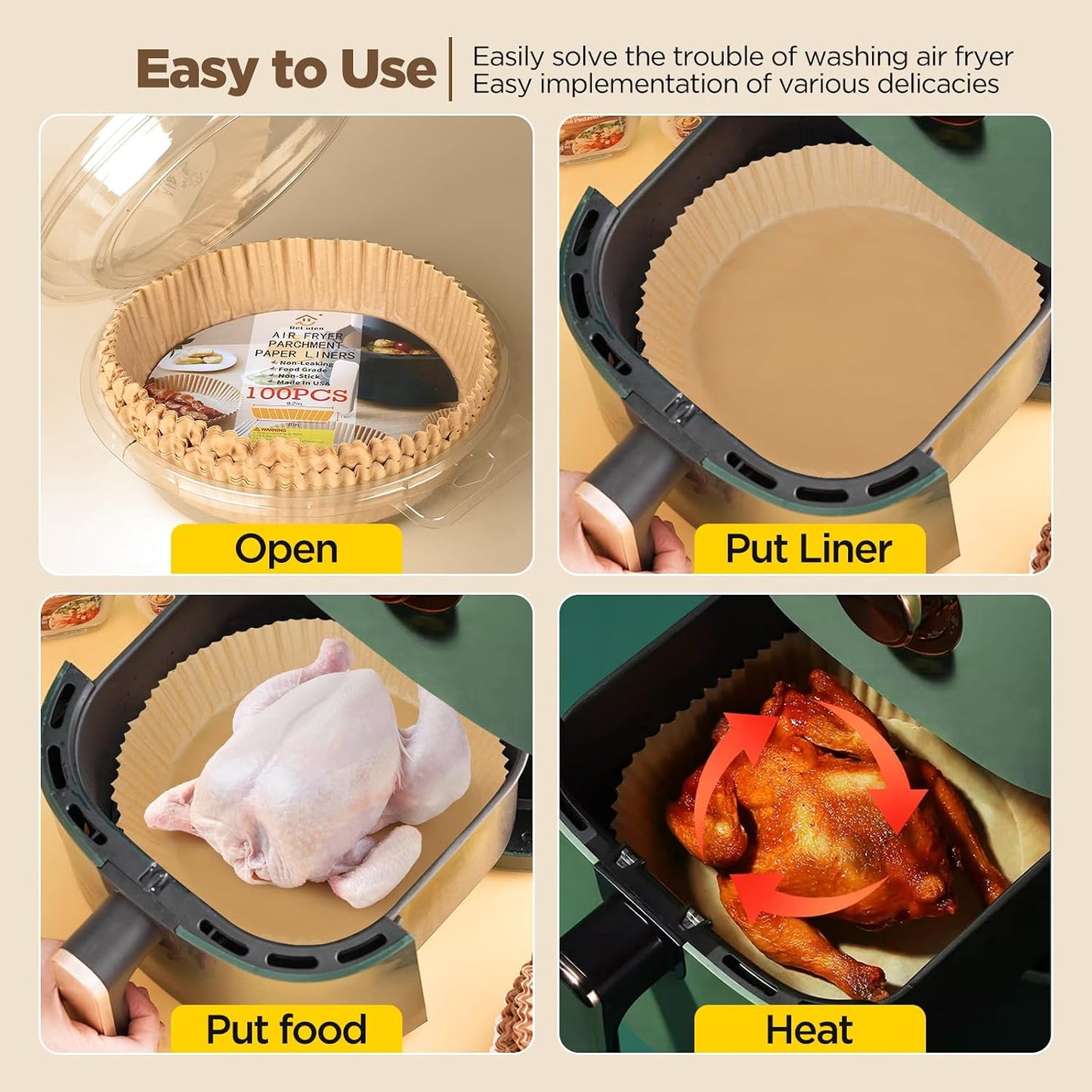 Air Fryer Liners™ | Premium Non-Stick Disposable Paper