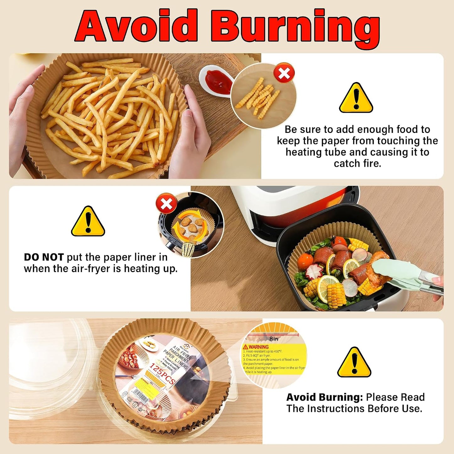 Air Fryer Liners™ | Premium Non-Stick Disposable Paper