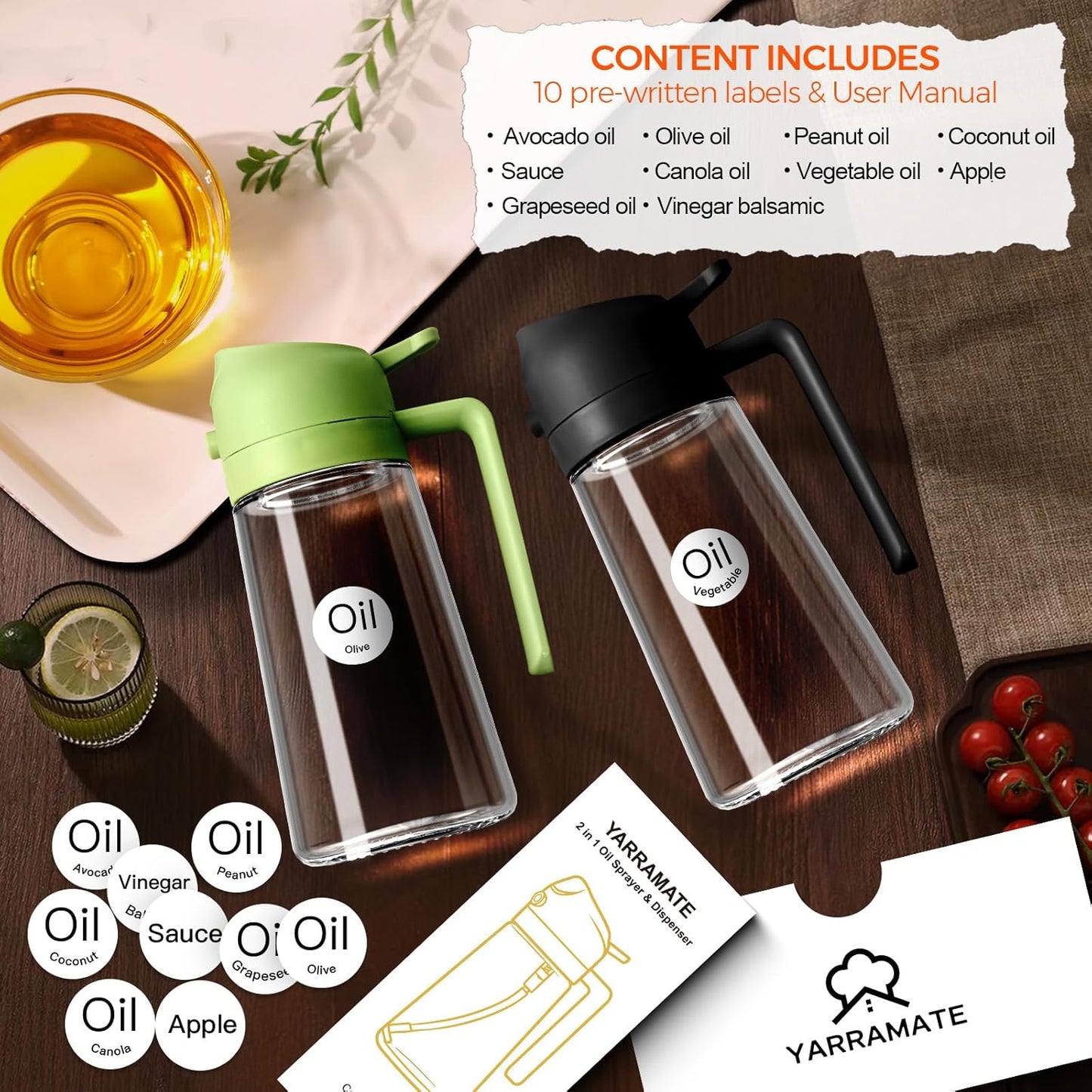 2-in-1 Oil Sprayer & Dispenser