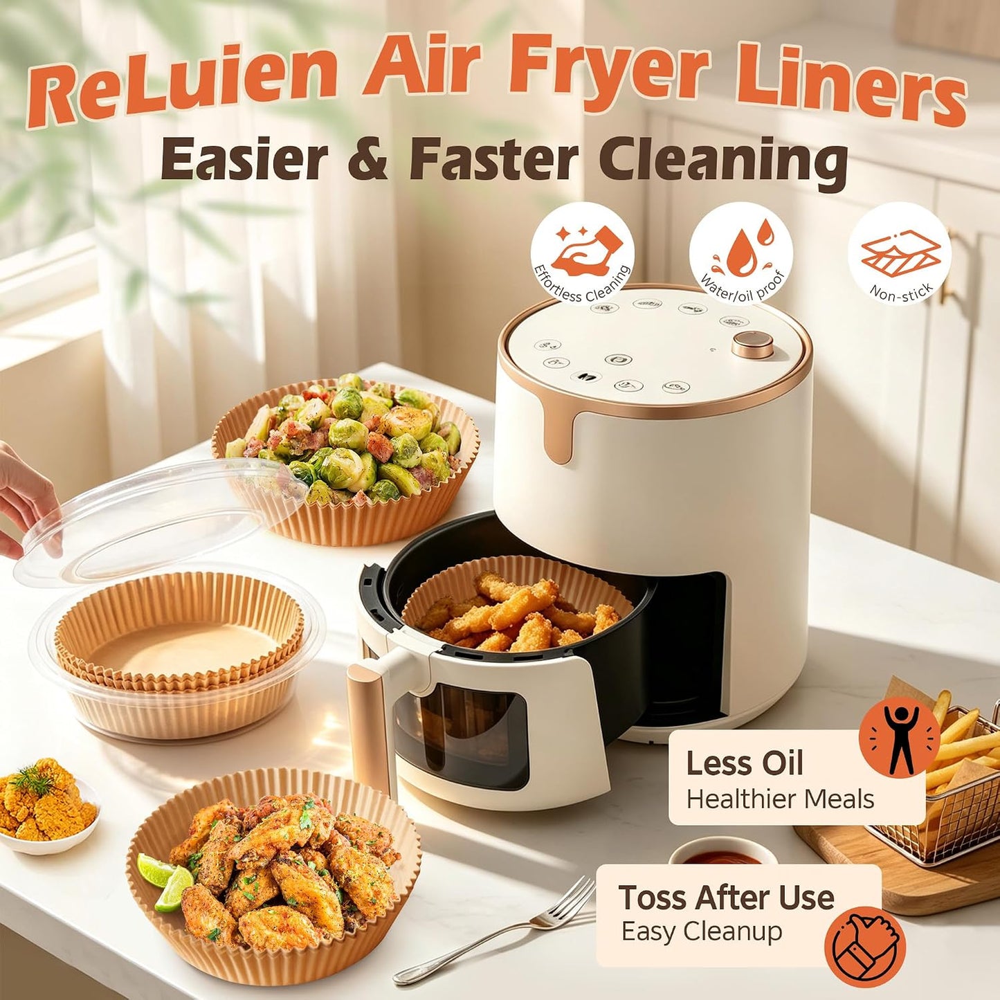 Air Fryer Liners™ | Premium Non-Stick Disposable Paper